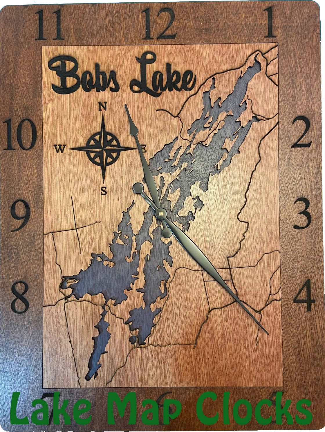 Lake Map Clocks Menu