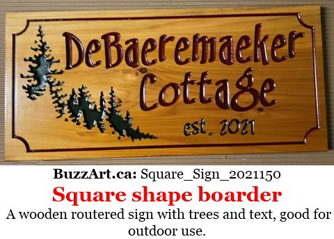 Custom Wood engraved outdoor signs cottage, home and business - Buzz Art
