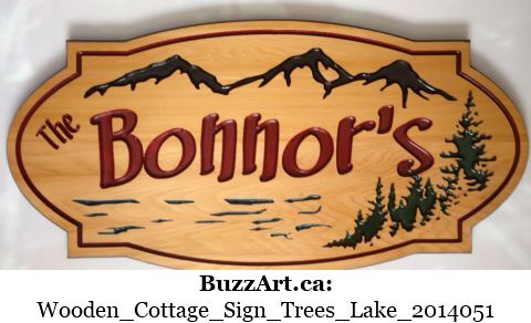 Wood engraved carved cottage signs and home addresses signs - 2014 ...