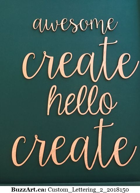 Laser cutting of custom letters - Buzz Art