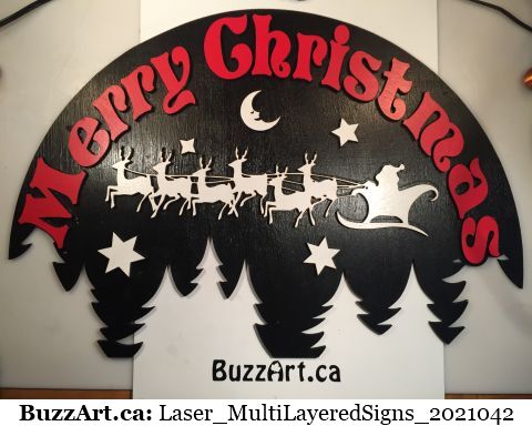 Laser Multi layered signs - Buzz Art