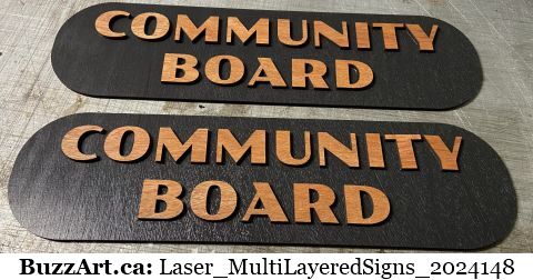 Laser Multi layered signs - Buzz Art