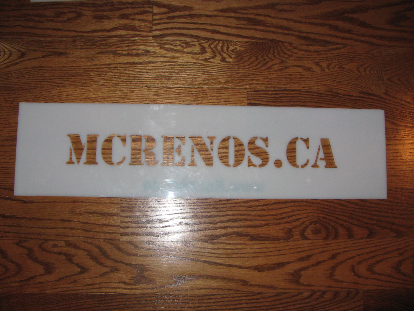 Custom plastic spray painting stencils
