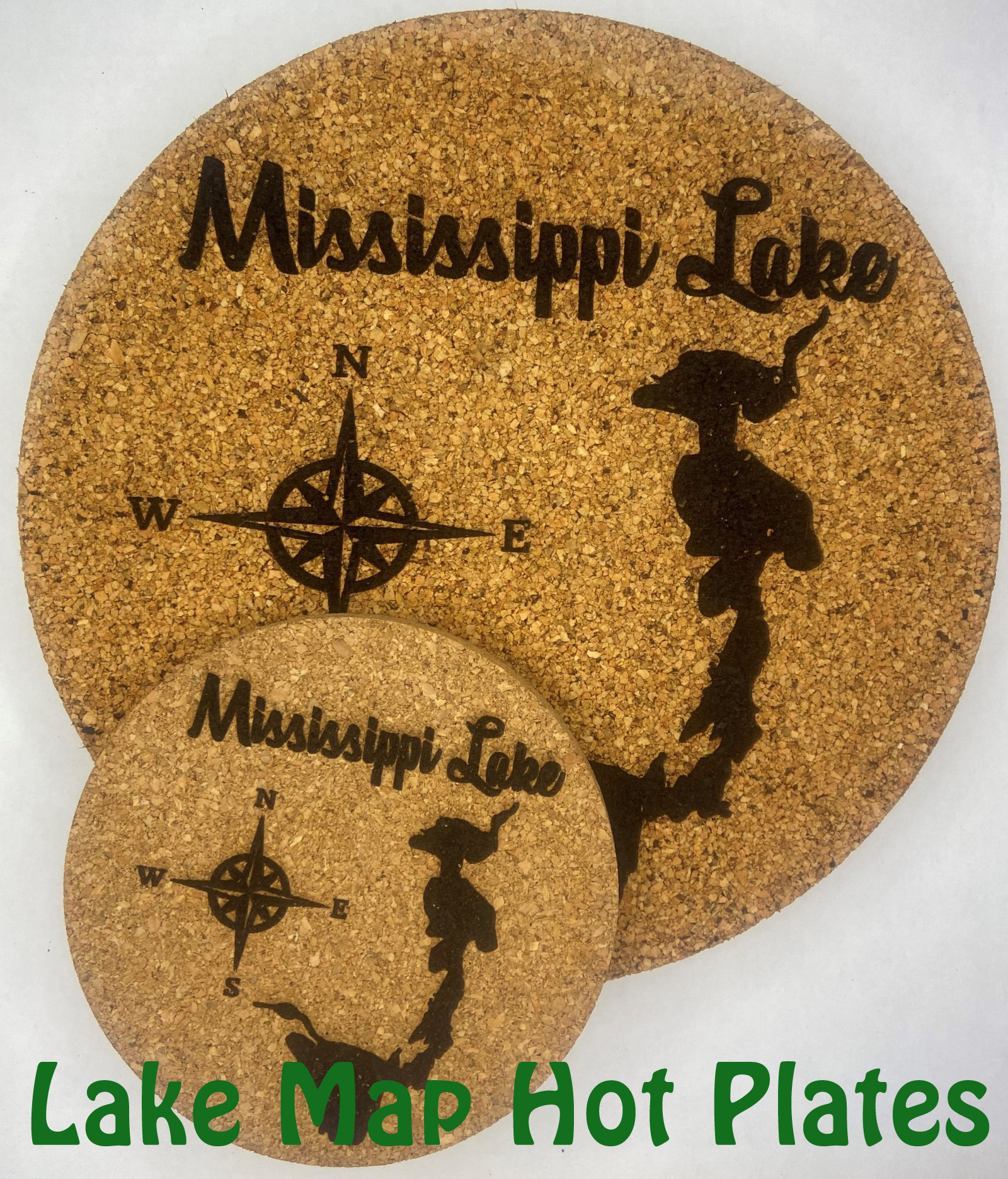 Lake Map Hot Plates